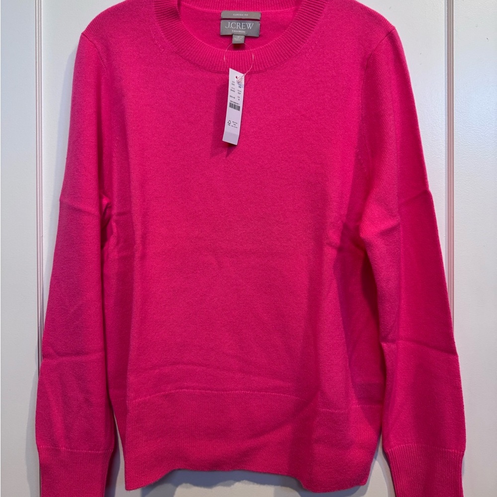 J. Crew Women's Bright Pink Cashmere Sweater